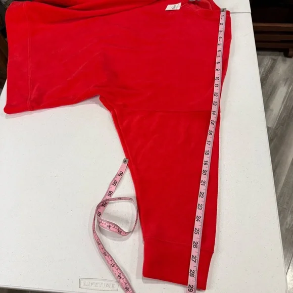 NWT Aerie Velvet Sweatshirt Scoop Neck Raglan Sleeves Coral Women’s Size XL - Picture 5 of 11